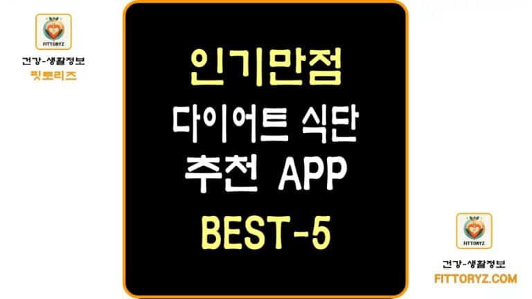 인기만점 다이어트 식단 D앱 추천 BEST-5