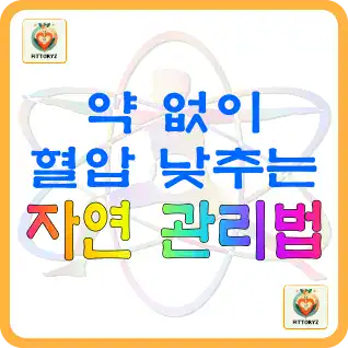 약 없이 혈압 낮춰주는 자연 관리 방법