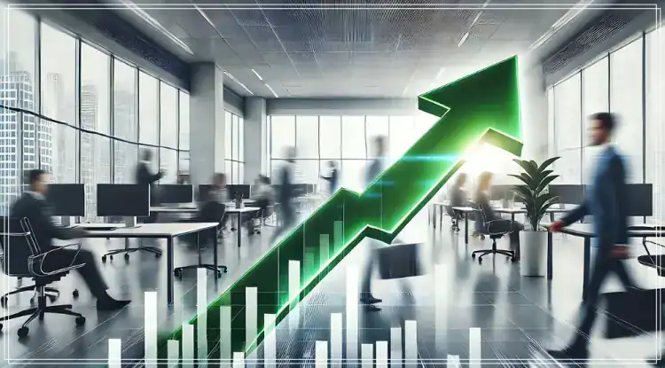 일리히의 법칙 - 생산성을 높이는 전략 일리히의 법칙 - 빌딩의 한 사무실, 많은 사람들이 생산성을 높이기 위해 분주하게 일을 하고 있다.