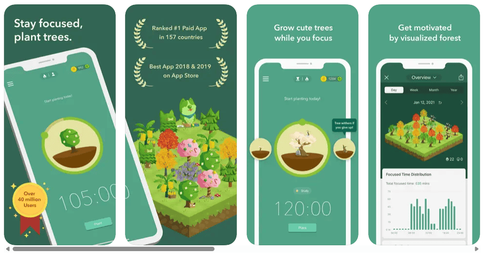 디지털 디톡스 앱-Forest: 집중하기 디지털 디톡스 앱-Forest: 집중하기
집중력으로 숲을 가꾸는 게임
