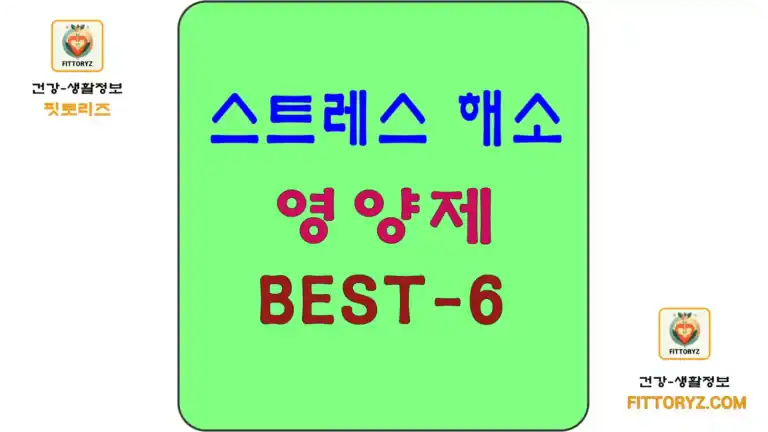 스트레스 해소 영양제 BEST-6
