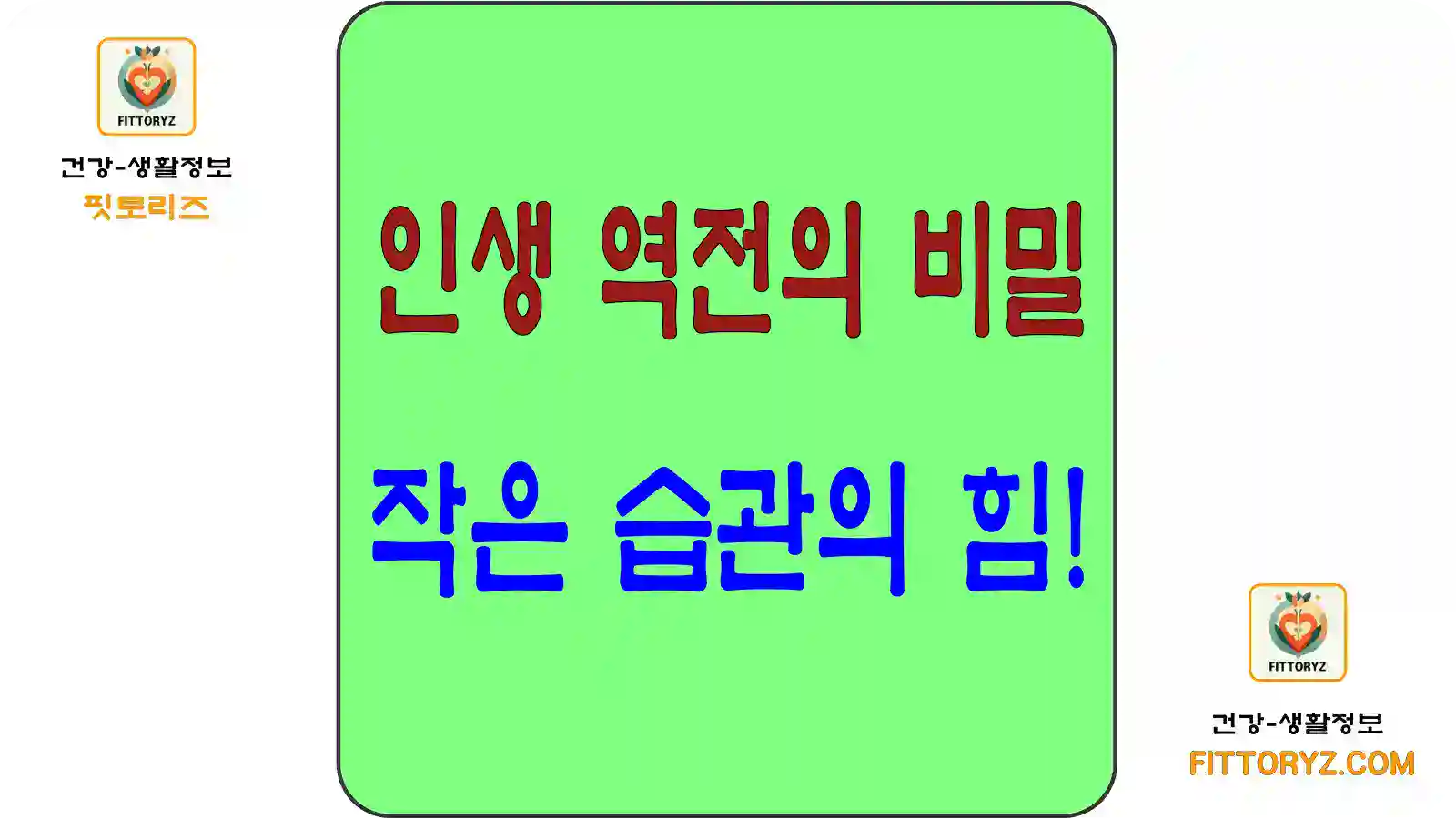 작은 습관의 힘