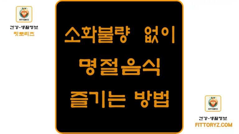 소화불량 없이 명절음식 즐기는 방법