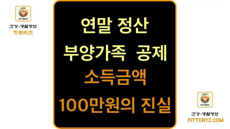 연말정선 부양가족 공제 소득금액 100만원의 진실