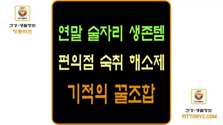 연말 술자리 생존템-편의점 숙취 해소제-기적의 꿀조합