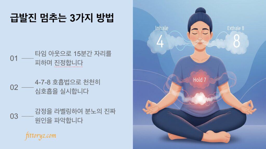 급발진 멈추는 3가지 방법(슬라이드 이미지)