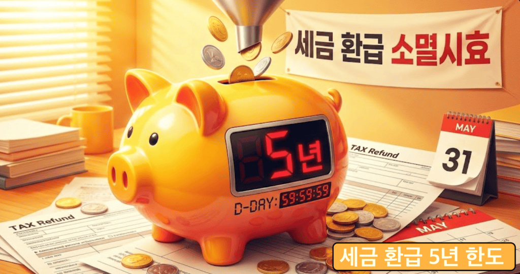 5년 소멸시효가 있는 미수령 세금 환급금 이미지