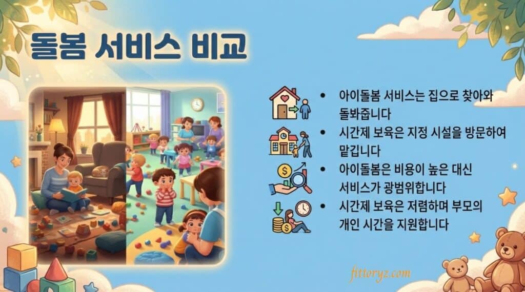 돌봄 서비스 비교 이미지