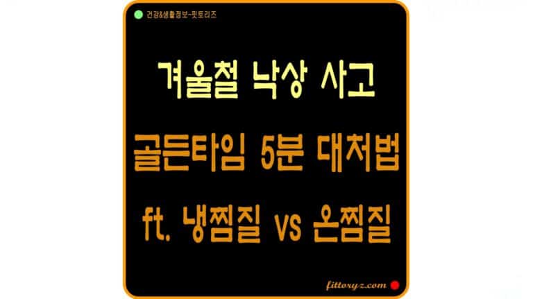 겨울철 낙상 사고 골든타임 5분 대처법