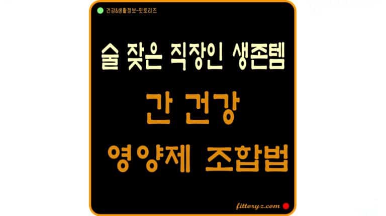 술 잦은 직장인 생존 템, 간 건강 영양제 조합법