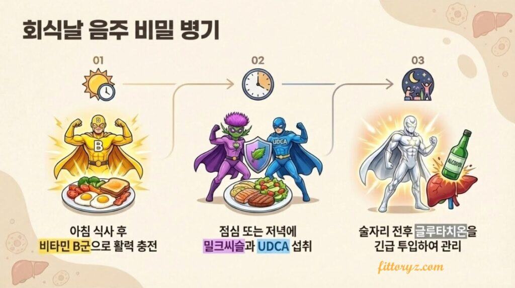 간 건강 영양제: 회식날 음주 비밀 병기-슬라이드 이미지