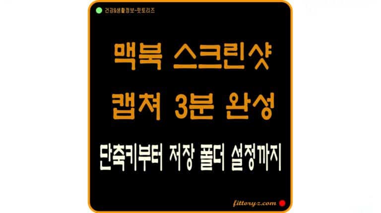 맥북 스트린샷,캡쳐 단축키와 저장폴더 설정