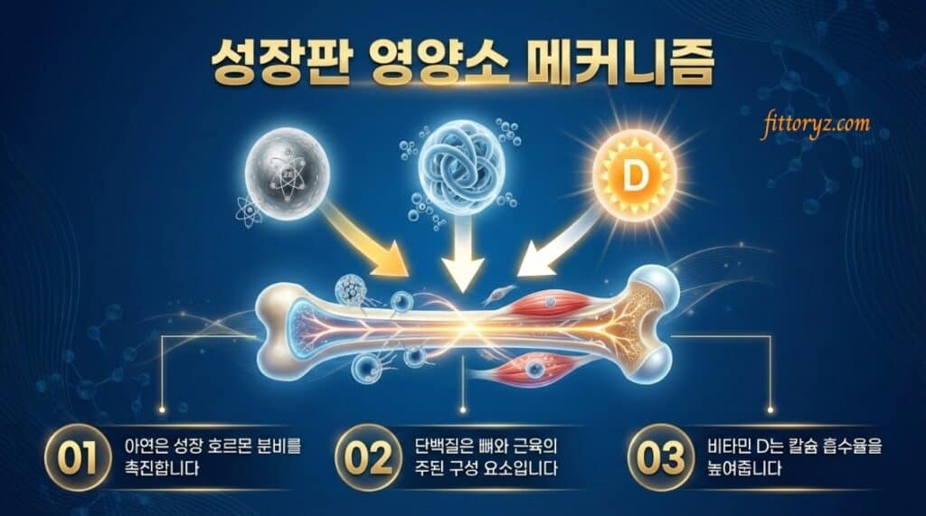 우리아이 키 성장판 영양소 메커니즘-슬라이드 이미지
