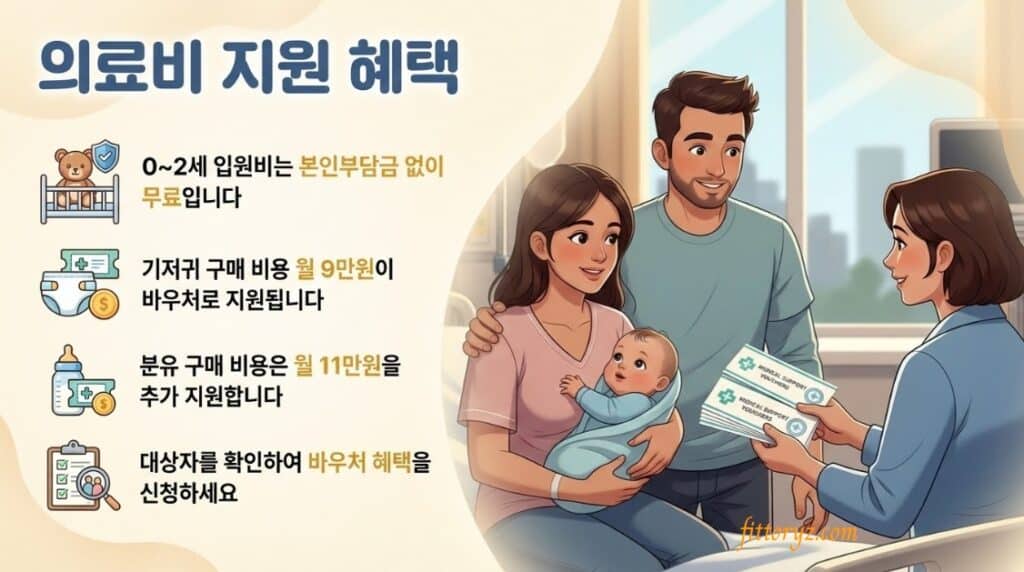 육아지원금-의료비 지원 혜택(슬라이드 이미지)