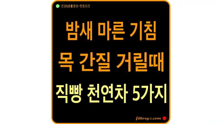 마른 기침 멈추는 법&목 간질거릴 때 좋은 천연차 5가지