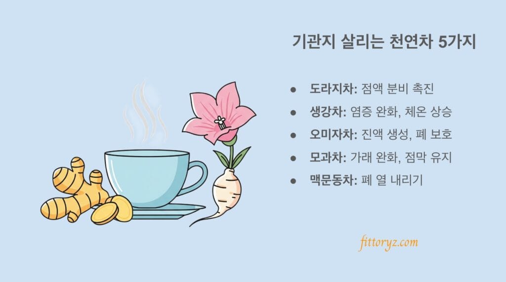 기관지 살리는 천연차 5가지