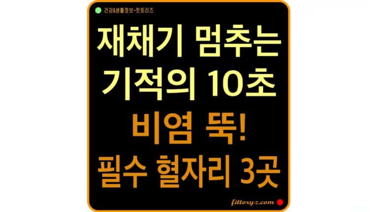 환절기 재채기 멈추는 지압법-필수 혈자리 3곳