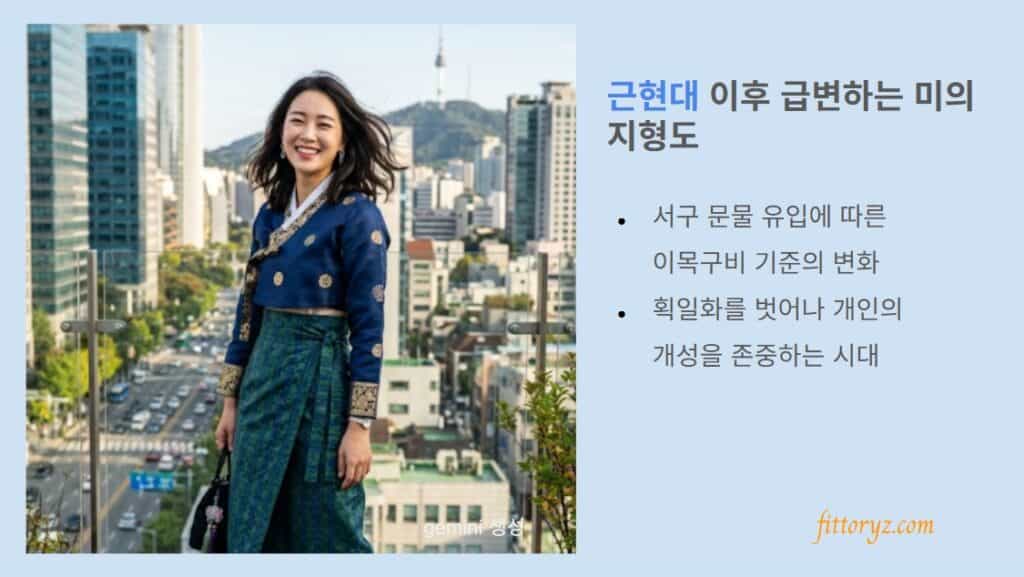 한국 미의 기준-근현대 이후 급변하는 미의 지형도