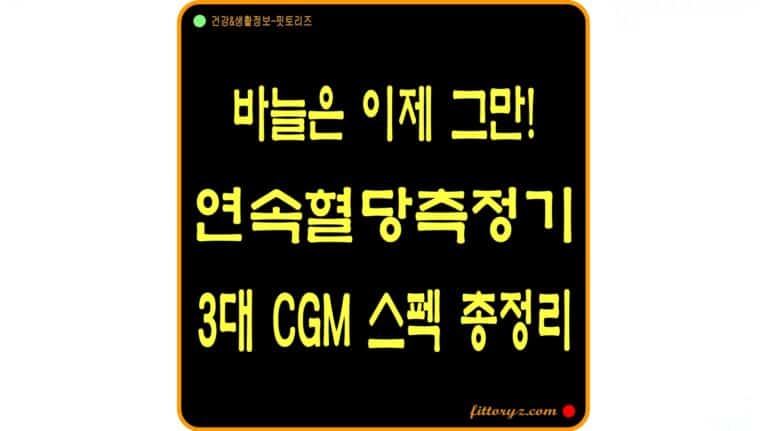 연속혈당측정기 스팩 총정리