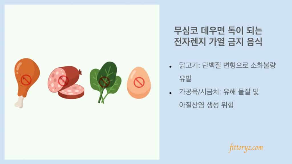 무심코 데우면 독이 되는 전자렌지 가열 금지 음식