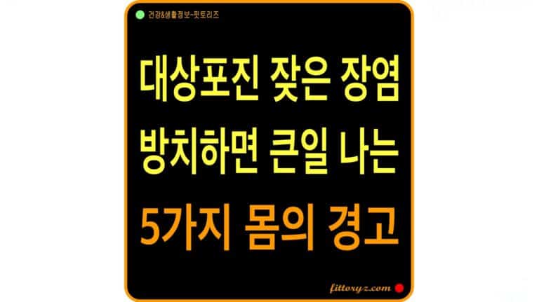 면역력 떨어졌을때 신호 5가지