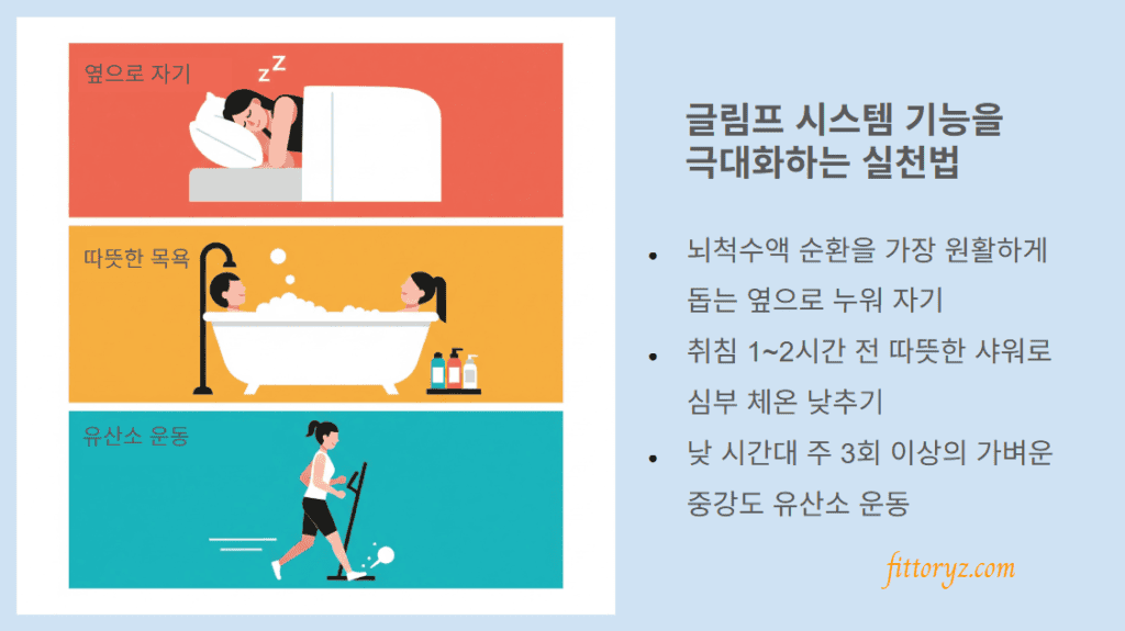 글림프 시스템을 극대화 하는 실천 방법
