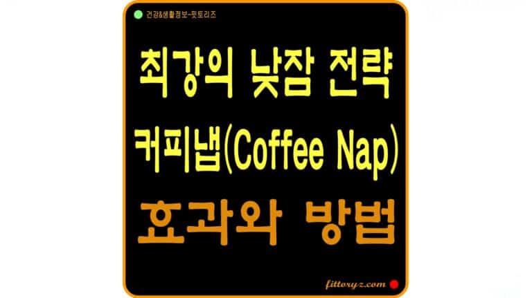최강의 낮잠 전략 커피냅(coffee nap)효과와 방법