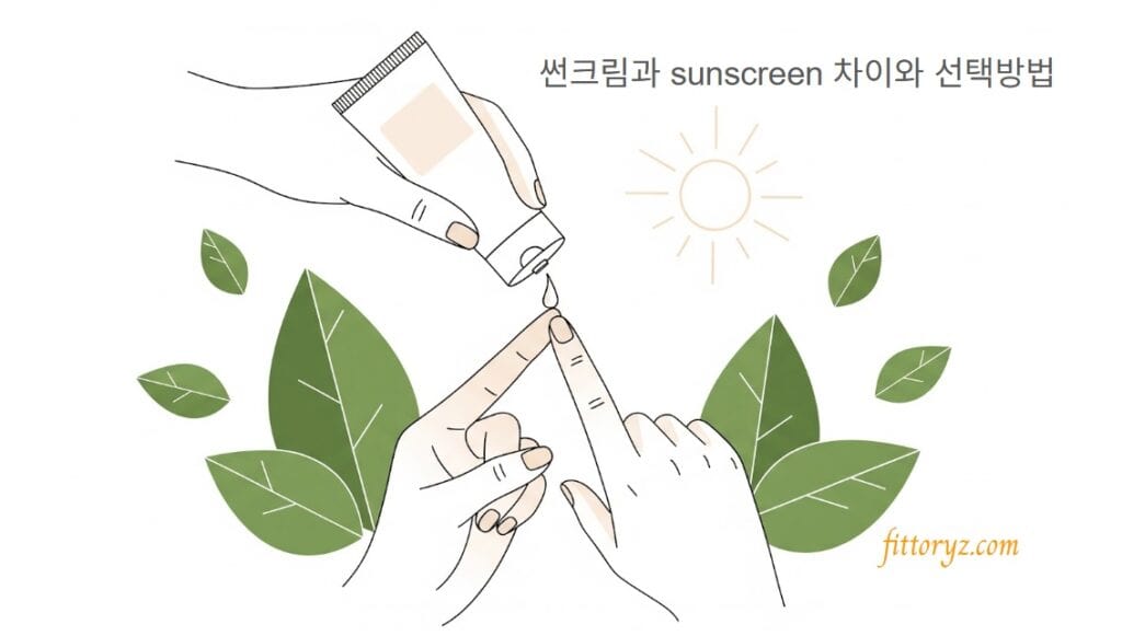 썬크림 sunscreen 차이와 자외선 차단제 선택 방법