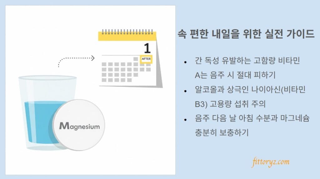 속 편한 내일을 위한 영양제 시간표 재배치 방법