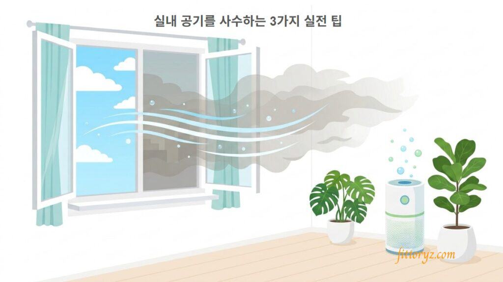 실내 공기를 사수하는 3가지 실천팁