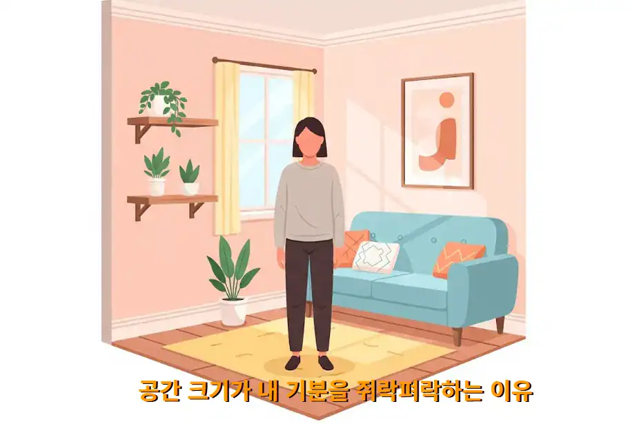 천장 높이와 창의성 관계를 표현한 벡터 이미지