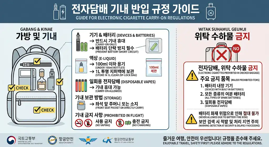 해외여행 전자담배 규제및 기내 반입 규정