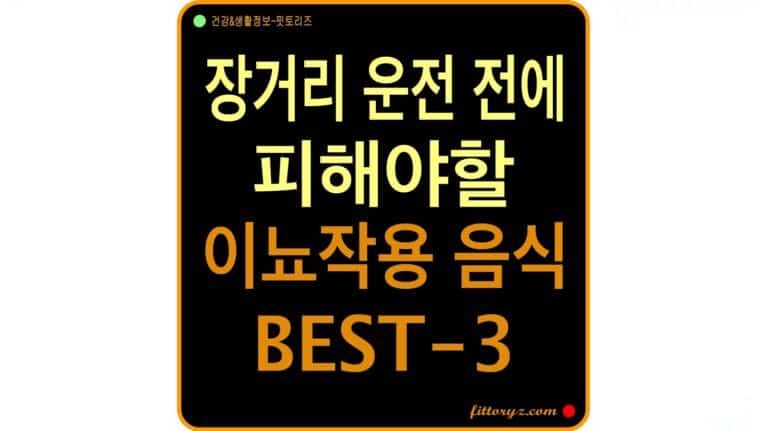 장거리 운전 전에 피해야 할 이뇨 작용 음식 BEST3